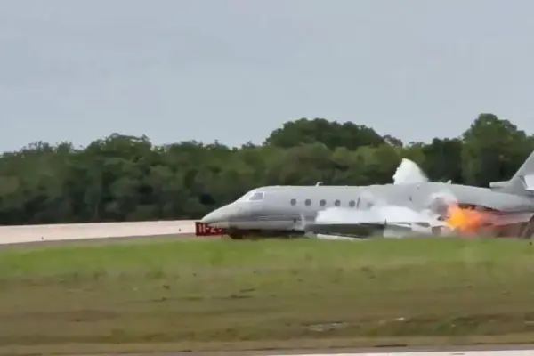 La tragedia aérea fue captada en video. 