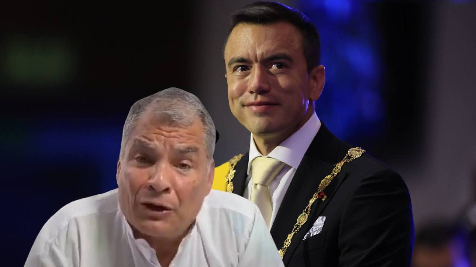 Presidente Daniel Noboa responde tras audio de Rafael Correa