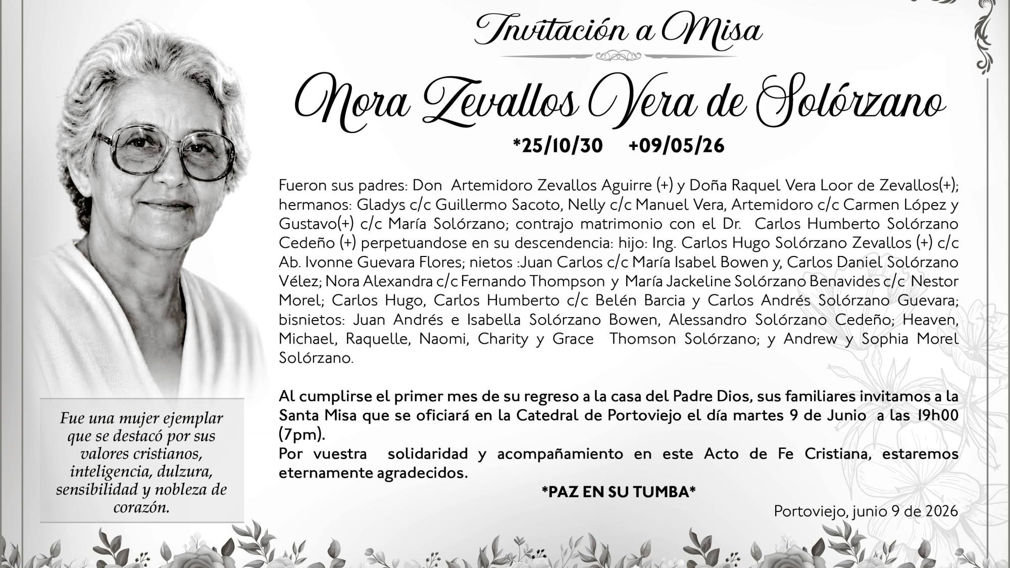 MISA NORA ZEVALLOS VERA