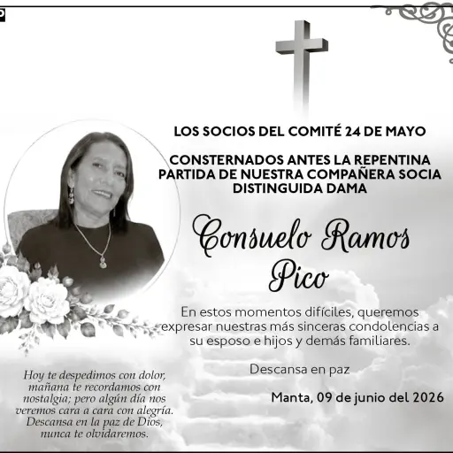 CONDOLENCIA CONSUELO RAMOS PICO - COMITE 24 DE MAYO
