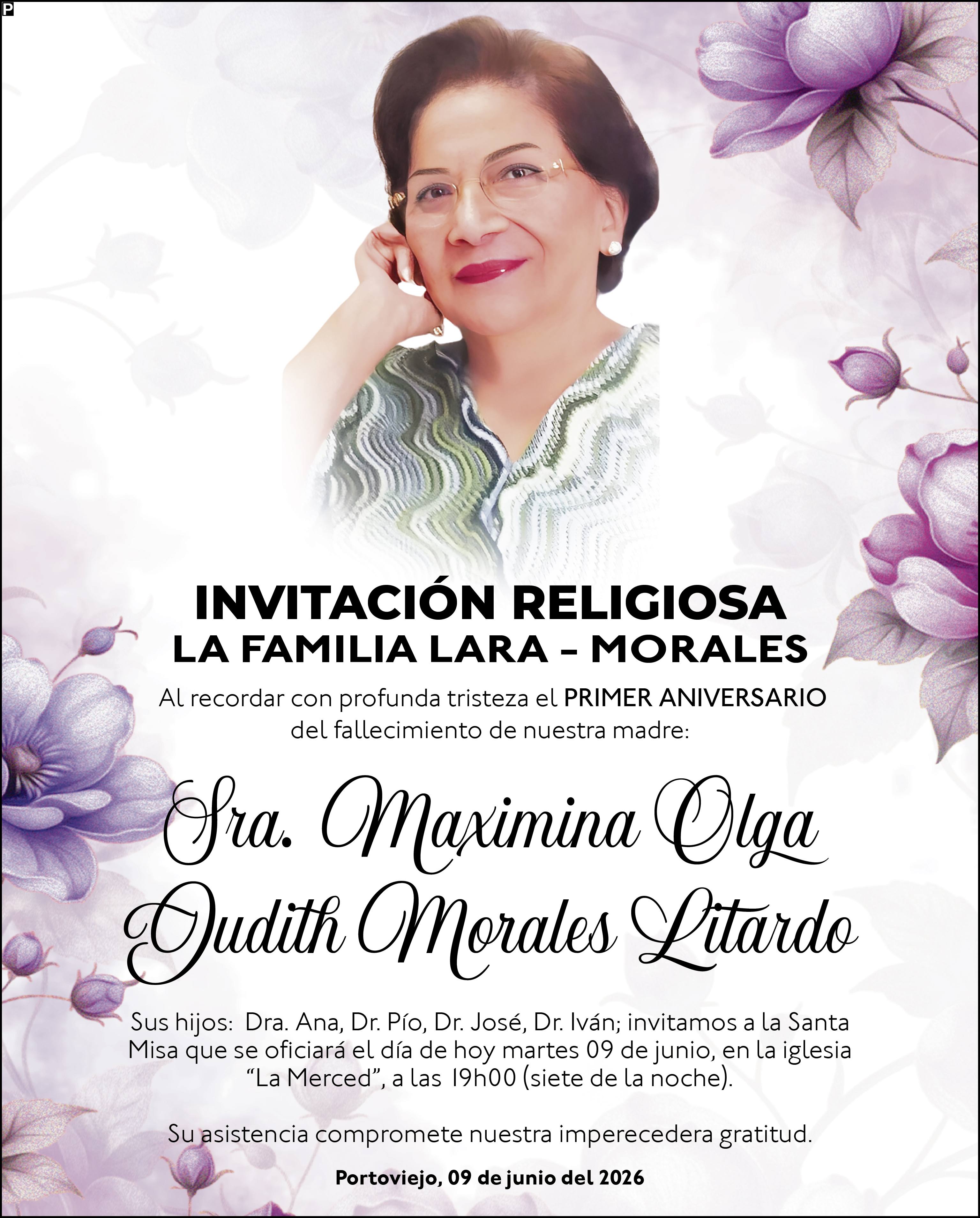 MISA MAXIMINA MORALES LITARDO