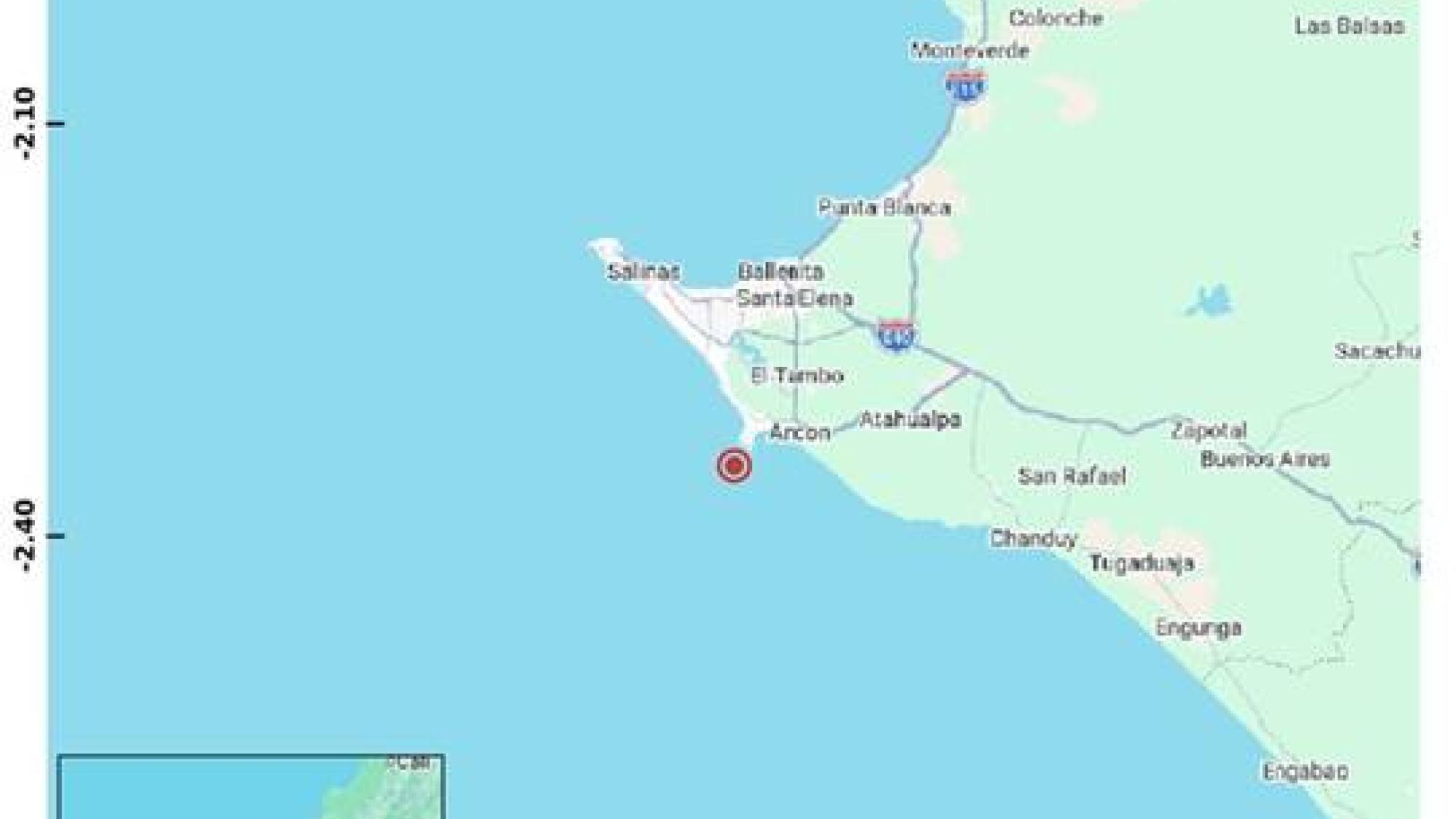 Sismo de magnitud 4,1 se registró frente a las costas de Pla