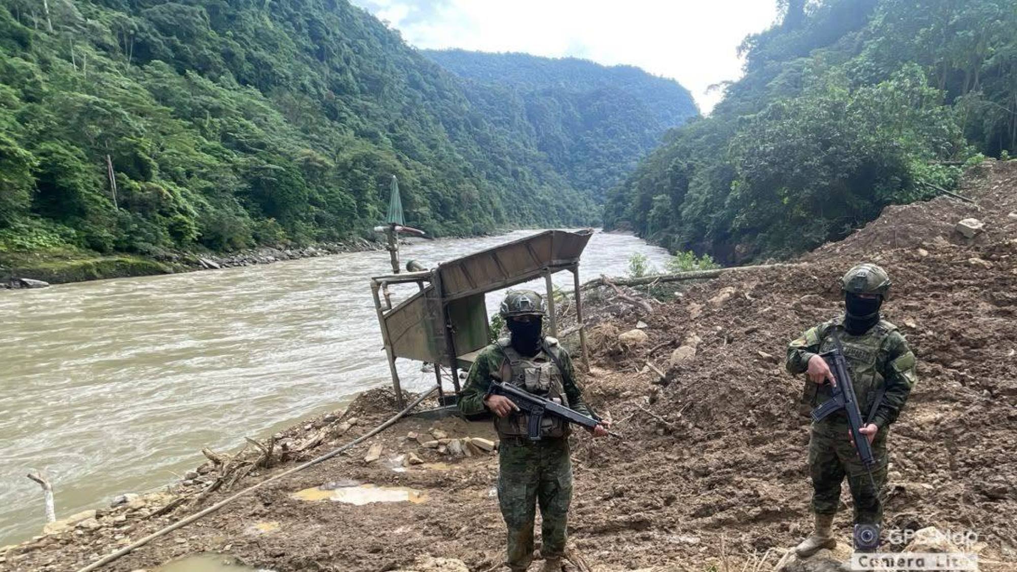 Destruyen maquinaria y campamentos de minería ilegal en Moro
