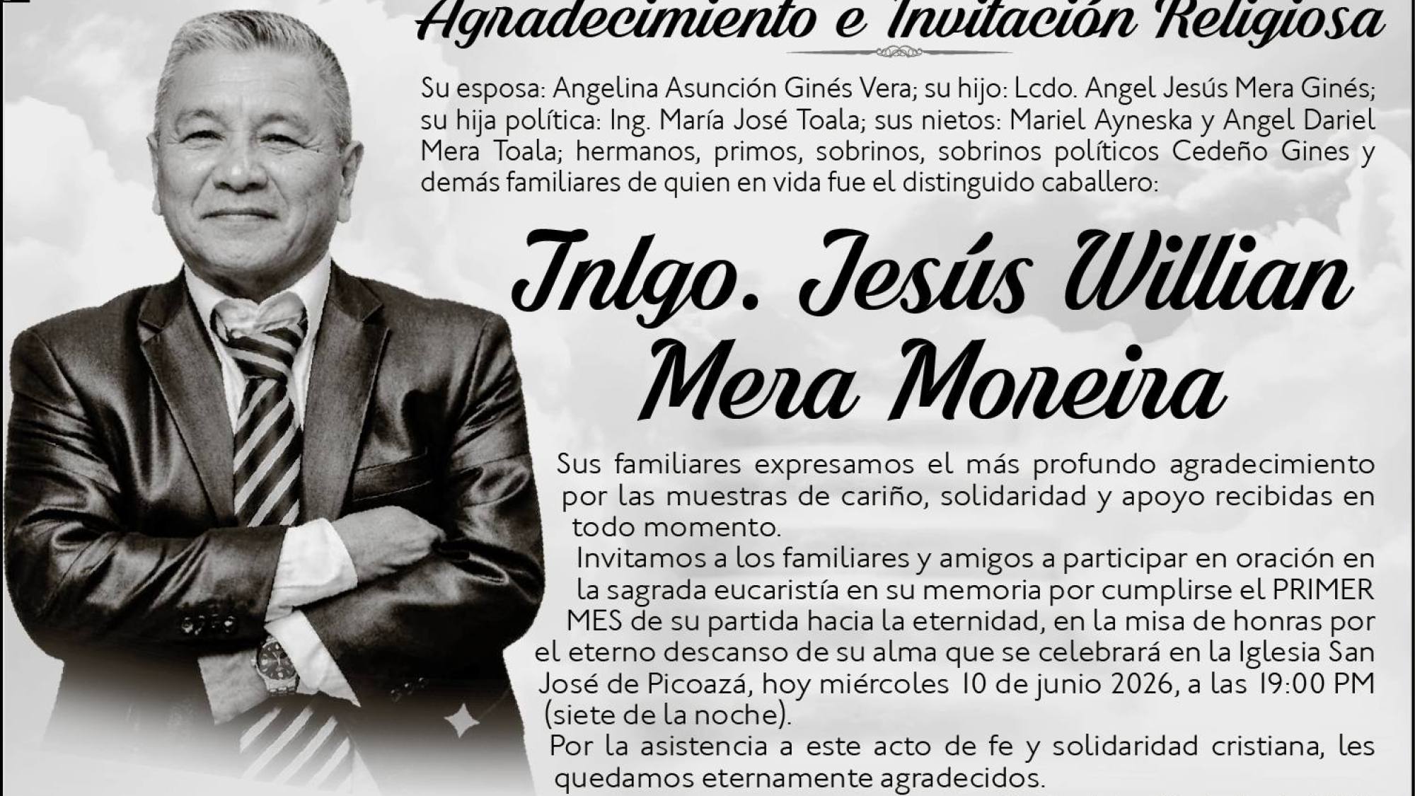 MISA Desús Willian Mera Moreira
