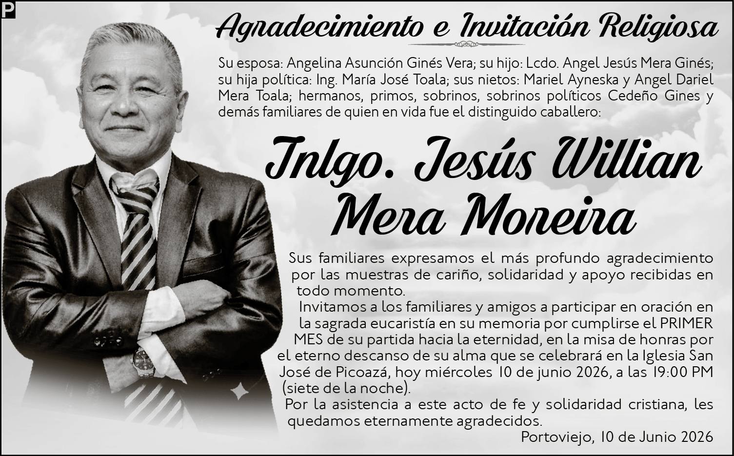 MISA Desús Willian Mera Moreira, Medios Ediasa
