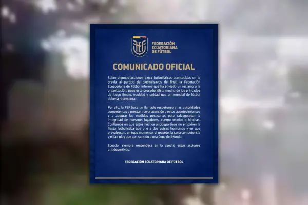 Comunicado de la FEF sobre los hechos sucedidos en la concentración de Ecuador en México. ,El Diario
