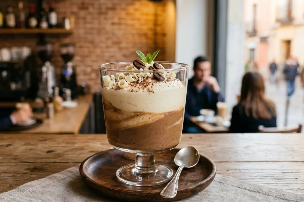 Este postre mezcla la intensidad del café con la dulzura del chocolate.
