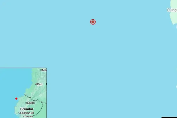 Temblor en Ecuador: el sismo fue de 3,7 grados de magnitud y se registró frente a las costas de Esmeraldas.