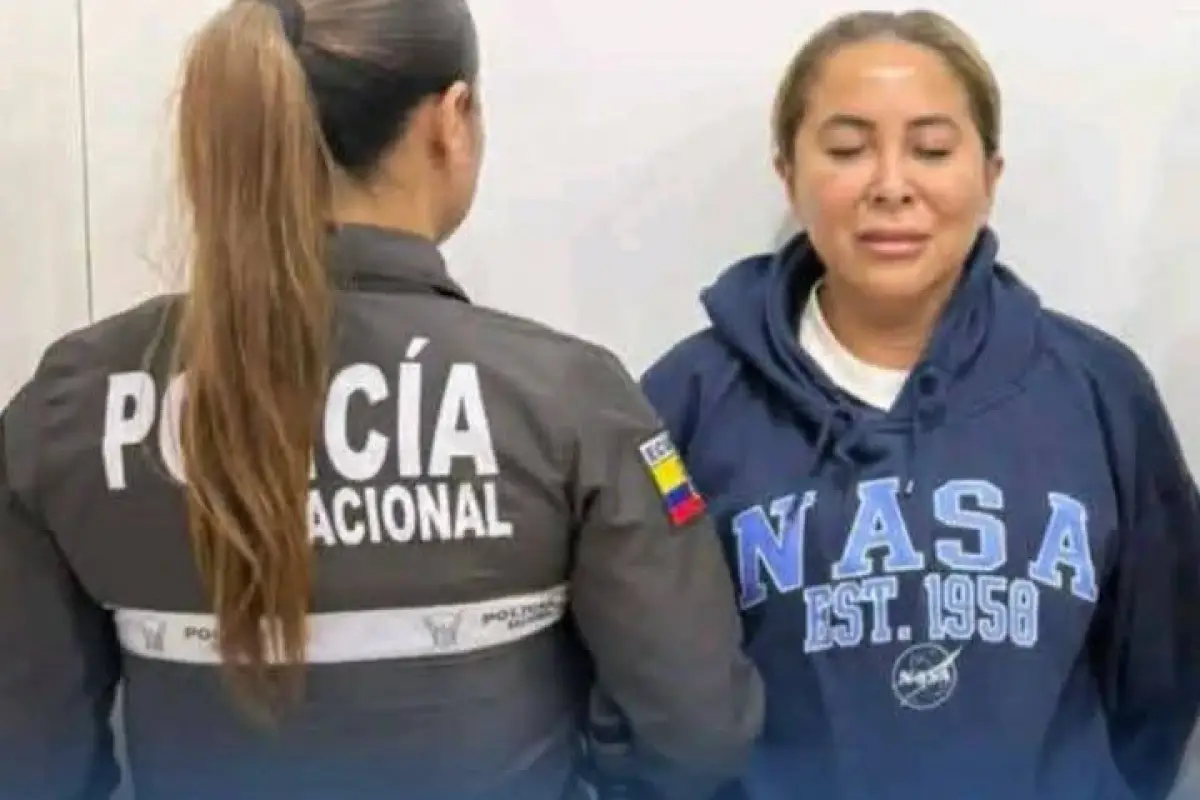 Angela Plúa, alcaldesa de Jipijapa fue detenida esta semana durante una diligencia coordinada entre Policía y Fiscalía., Foto: Policía Nacional