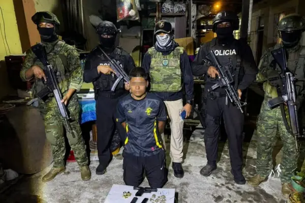 El detenido en Santo Domingo. ,Cortesía