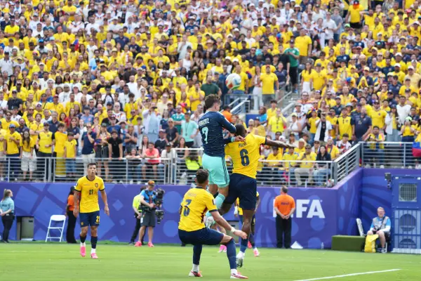 Nilson Angulo marcó el primer gol de Ecuador en el Mundial 2026. ,Foto: Williams Paladines / El Diario