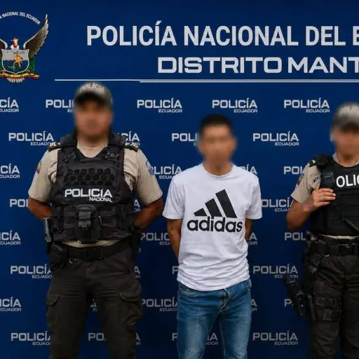 Detienen a presunto ladrón reincidente por robo con arma de fuego en Manta