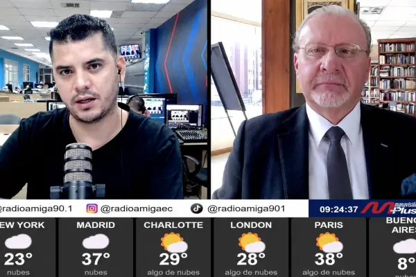 Ramiro Aguilar en entrevista con Manavisión Plus. ,Manavisión Plus.