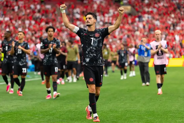 Stephen Eustaquio, de Canadá, celebra tras el partido del Grupo B de la Copa Mundial de la FIFA 2026 entre Canadá y Catar. ,FRAN SANTIAGO / GETTY IMAGES NORTH AMERICA / GETTY IMAGES VIA AFP.