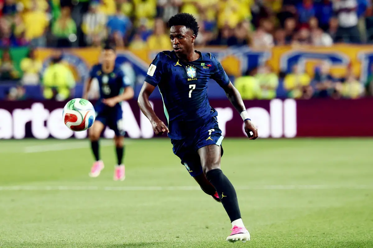 Vinícius Jr es la apuesta de gol de Brasil., Foto por CHARLY TRIBALLEAU / AFP