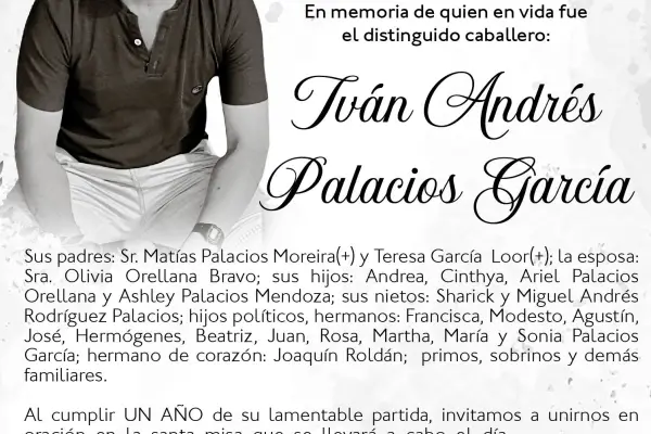 MISA IVAN ANDRES PALACIOS GARCIA ,Medios Ediasa