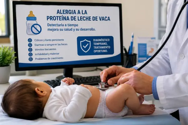 La alergia a la proteína de leche suele manifestarse durante las primeras semanas de vida. ,Cortesía.
