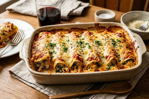 Los canelones de pollo son fáciles y rápidos de preparar. 