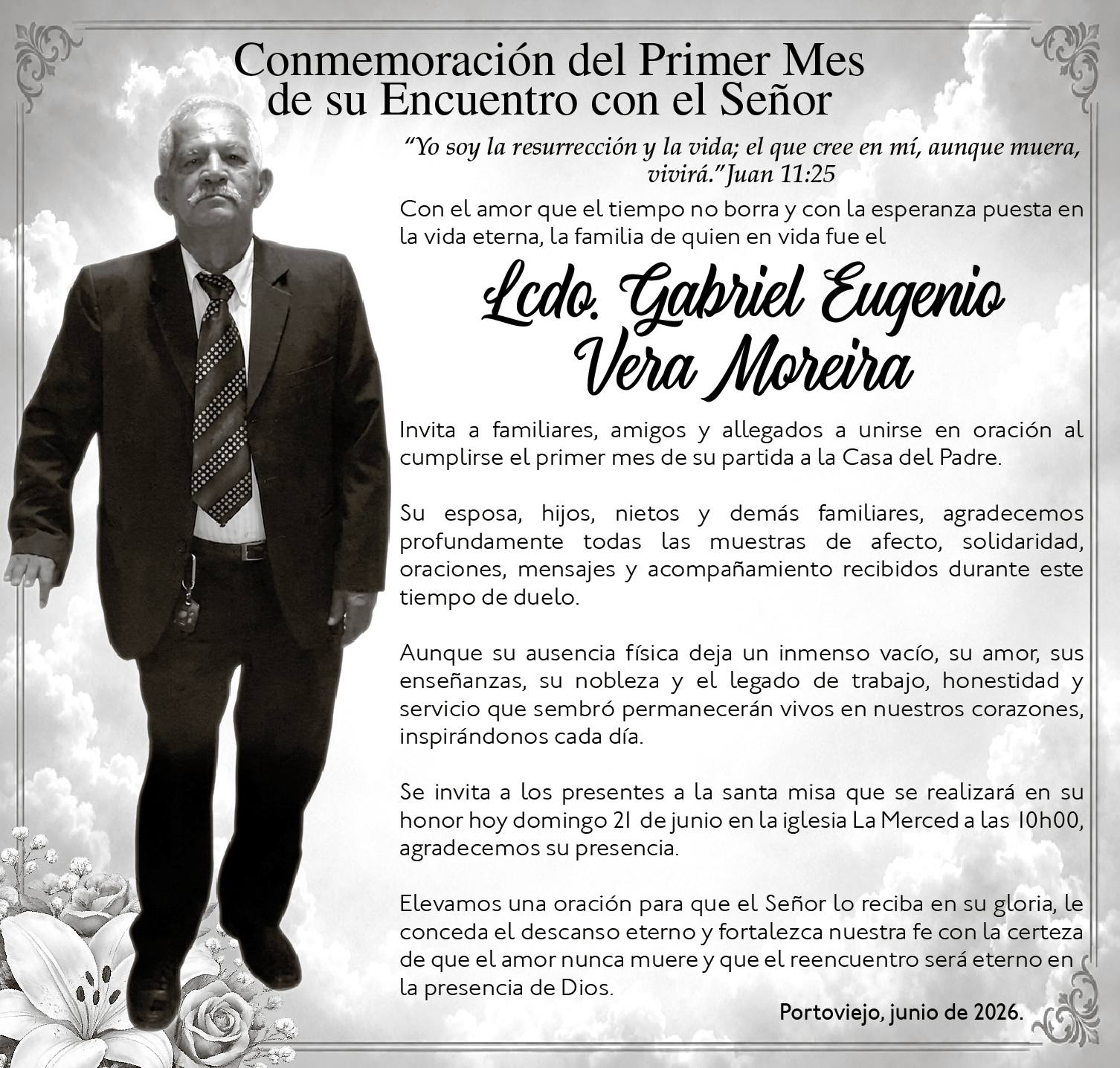 MISA LCDO GABRIEL EUGENIO VERA MOREIRA, Medios Ediasa