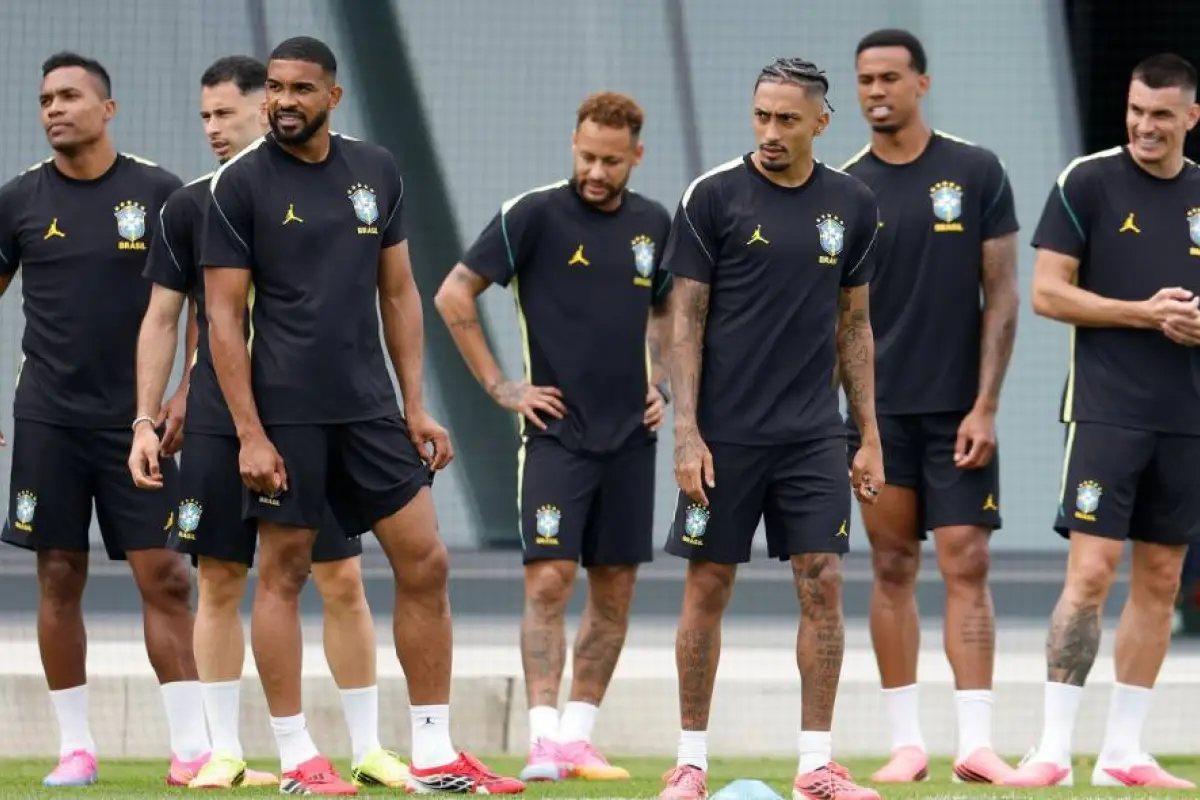 Imagen del entrenamiento de Brasil del pasado jueves.