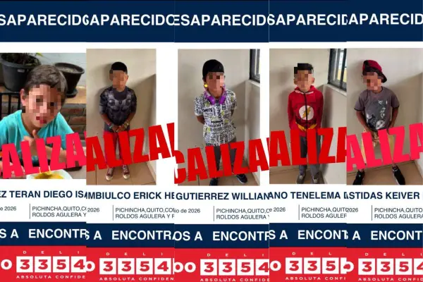 Hallan a cinco de los ocho niños desaparecidos en Conocoto y crece la urgencia por encontrar al resto