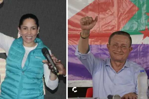 Luisa González y Agustín Casanova, dos aspirantes a la Prefectura de Manabí. ,El Diario