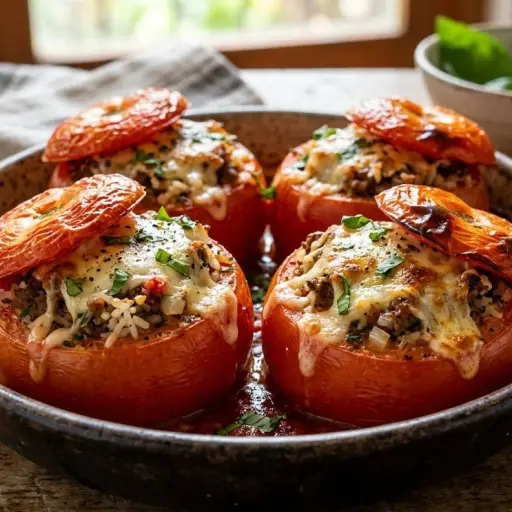 Tomates rellenos al horno: Una opción nutritiva, económica y fácil de cocinar en casa