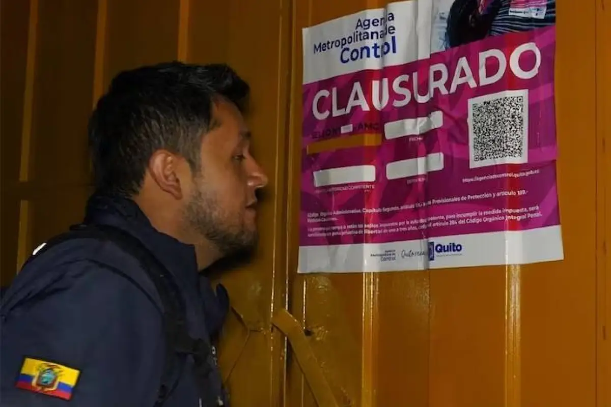 Uno de los sitios clausurados., Cortesía