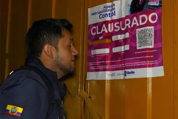 Uno de los sitios clausurados. ,Cortesía
