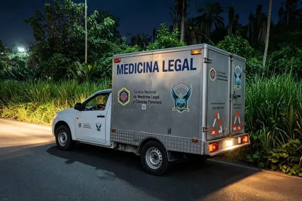 El cuerpo de Roris Pin fue llevado al Centro Forense de Manta para la autopsia de rigor. ,Cortesía