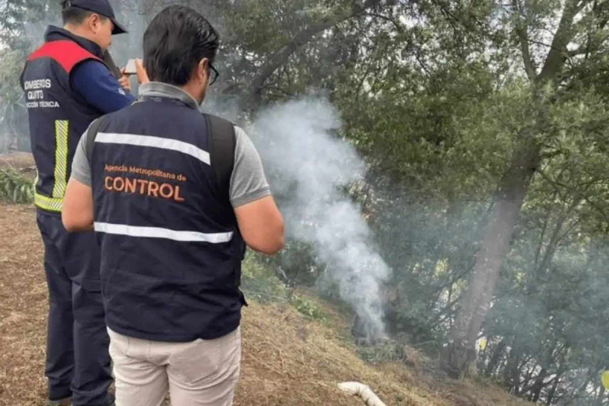 Quemas prohibidas dejan 63 sancionados en Quito, X: @amcquito