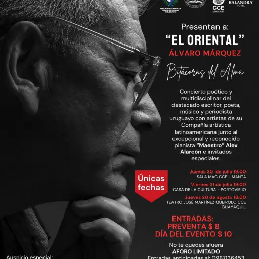 El poeta y músico uruguayo Álvaro Márquez llegará a Manabí con su gira internacional