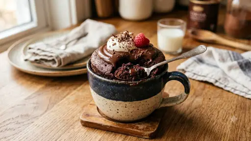 Sorprende a todos con esta receta rápida de mug cake de chocolate