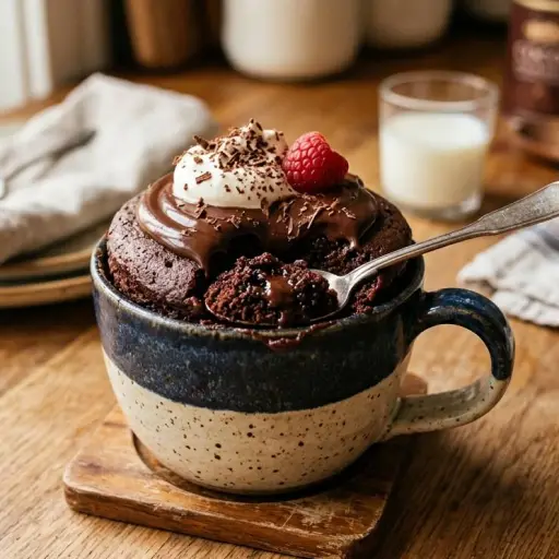 Sorprende a todos con esta receta rápida de mug cake de chocolate