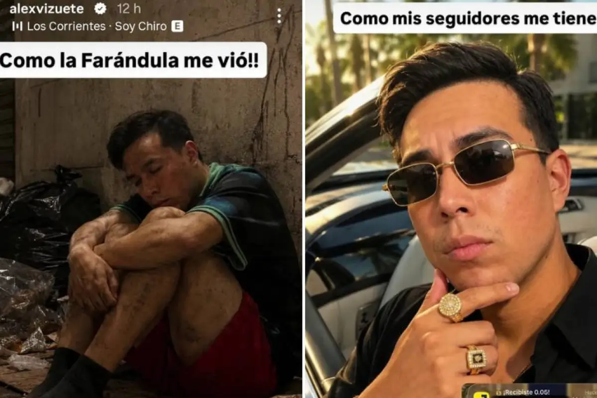 Dos de las imágenes que publicó el actor para seguir con la broma.