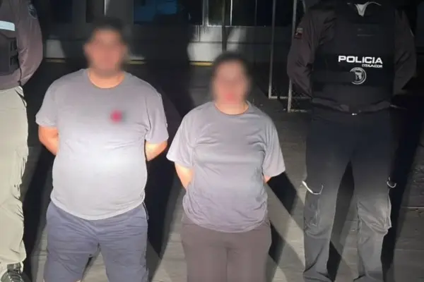 Los dos sospechosos, un hombre y una mujer, fueron detenidos y quedaron a órdenes de las autoridades de justicia. ,Foto: Policía Nacional