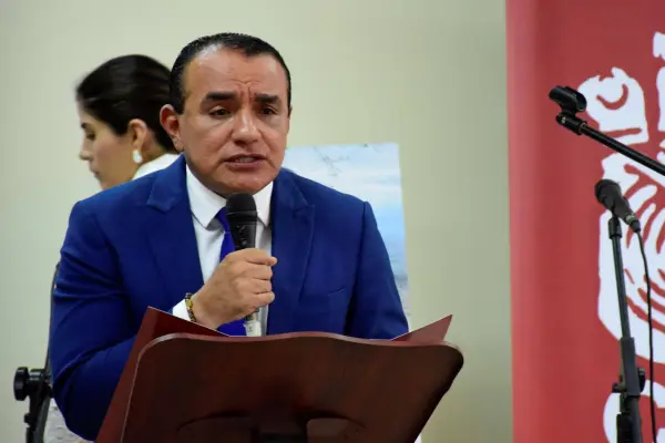 El alcalde de Portoviejo, Javier Pincay, en uno de los eventos. ,El Diario