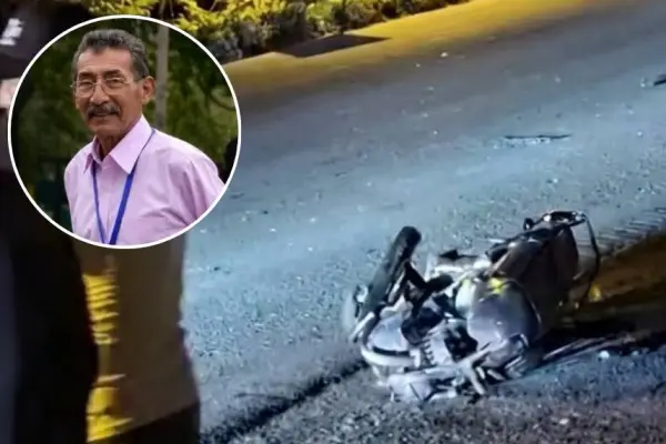 La moto de Wilmer Chilán quedó totalmente destruida.
