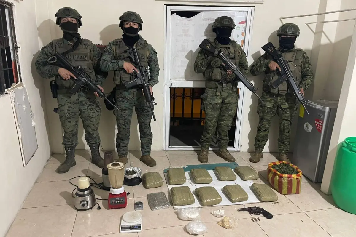 Los militares encontraron droga y otras evidencias en una vivienda., Cortesía
