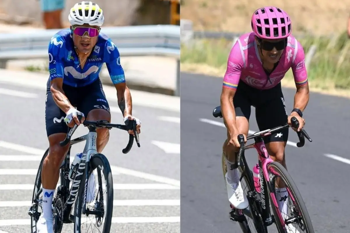 Los ciclistas ecuatorianos Jefferson Cepeda y Richard Carapaz