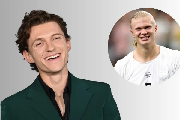 Tom Holland contó que intentó contactar a Erling Haaland mediante un mensaje privado. ,Foto composición