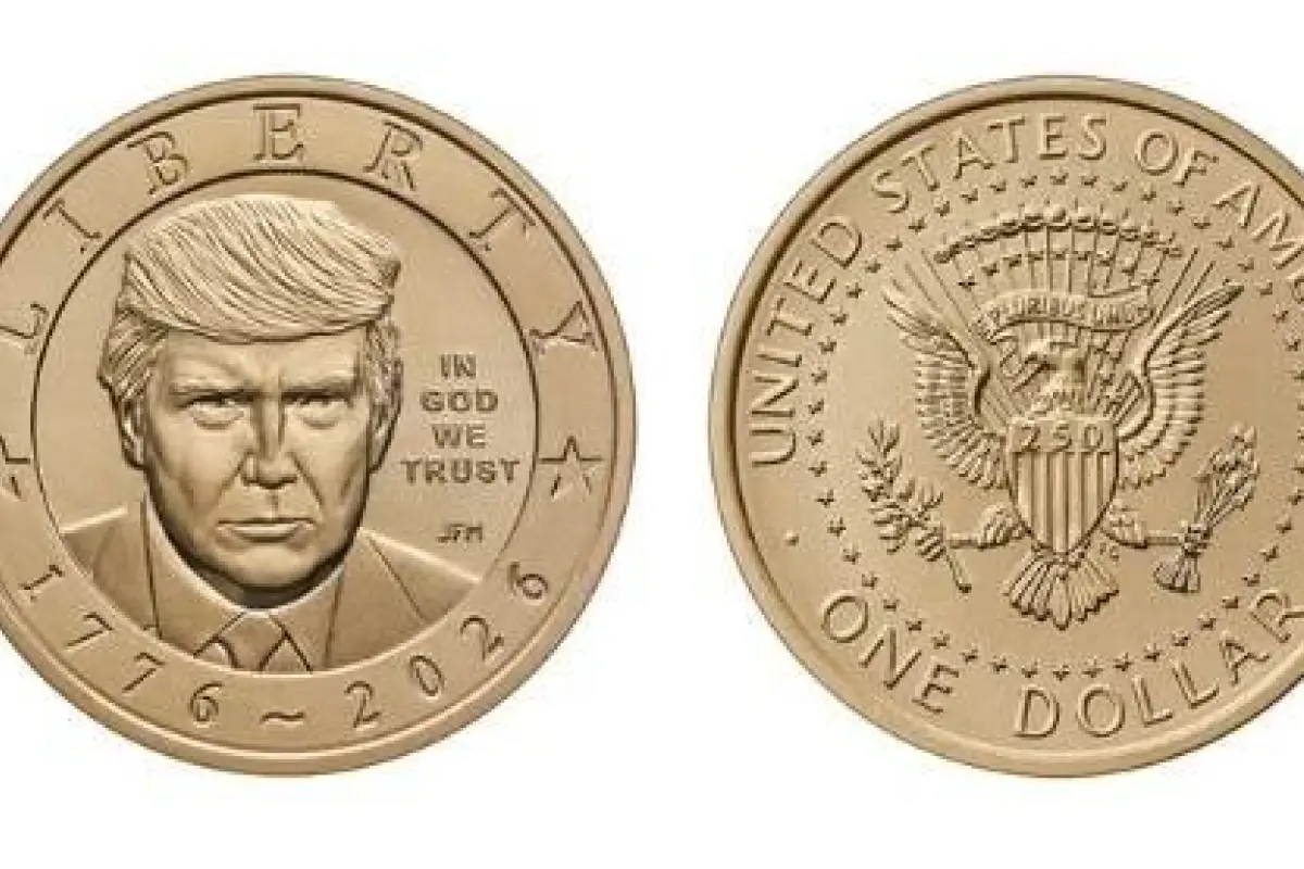 Donald Trump moneda de un dólar
