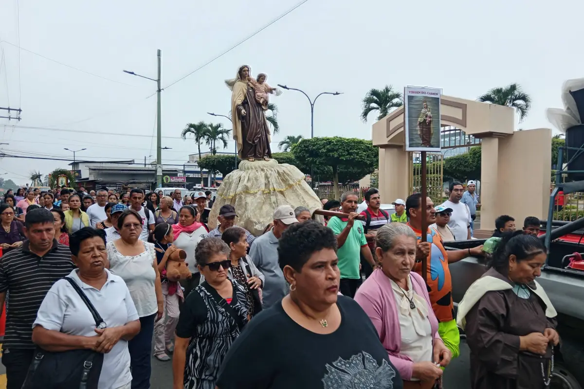 La imagen de la Virgen del Carmen recorrerá este jueves las principales calles del cantón después de la misa de las 10h00., El Diario