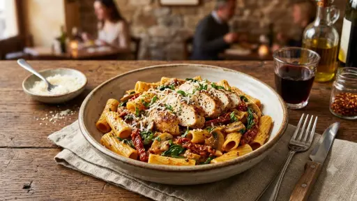 Descubre cómo lograr una pasta a la Toscana súper cremosa en minutos