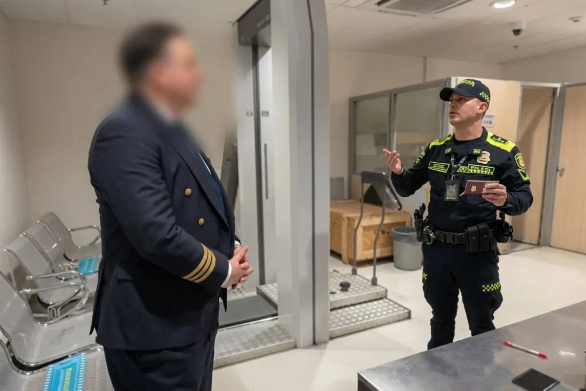 El falso piloto fue detenido por las autoridades de Colombia, en el aeropueto El Dorado, en la ciudad de Bogotá., Foto: Agencias