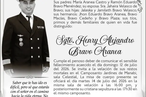 SEPELIO HENRY ALEJANDRO BRAVO ARANEA ,Medios Ediasa