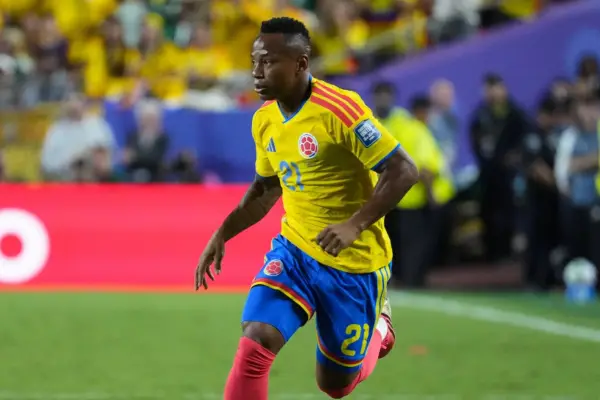 El colombiano Jáminton Campaz, de 26 años, disputó su primera Copa del Mundo. 
