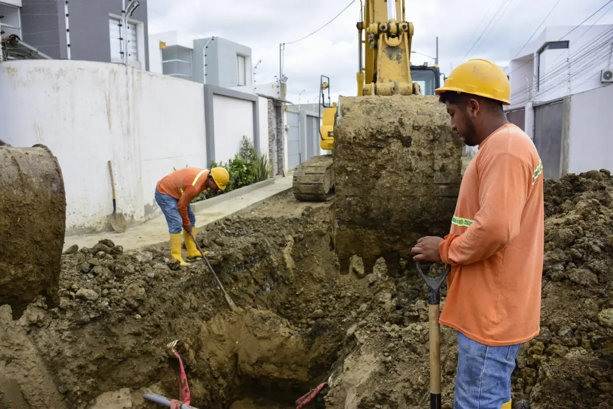 Imagen referencial que muestra trabajos realizados en la zona norte de Portoviejo, El Diario