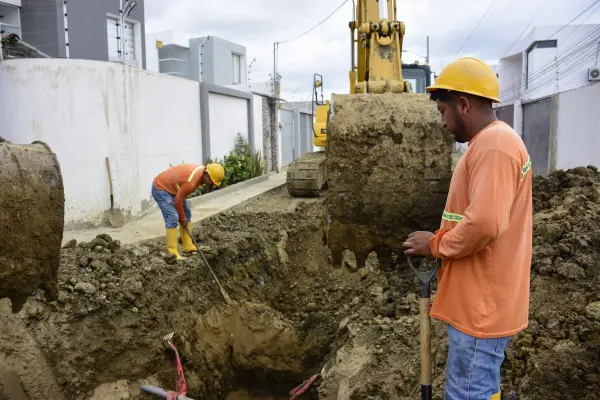 Imagen referencial que muestra trabajos realizados en la zona norte de Portoviejo ,El Diario