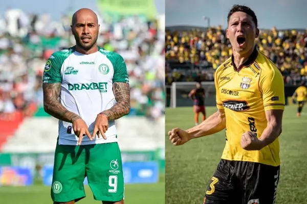 César Espínola y Tomás Martínez, delanteros de Liga de Portoviejo y Barcelona